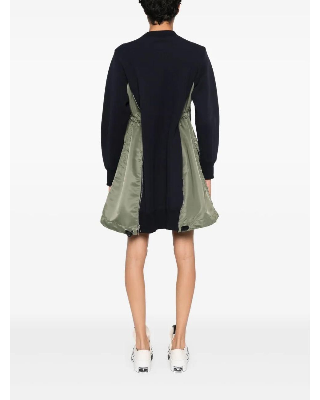 Sacai Blue Panelled Mini Dress