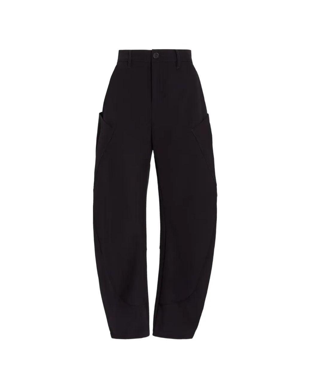 High Blue Grece Panelled Tapered Trousers