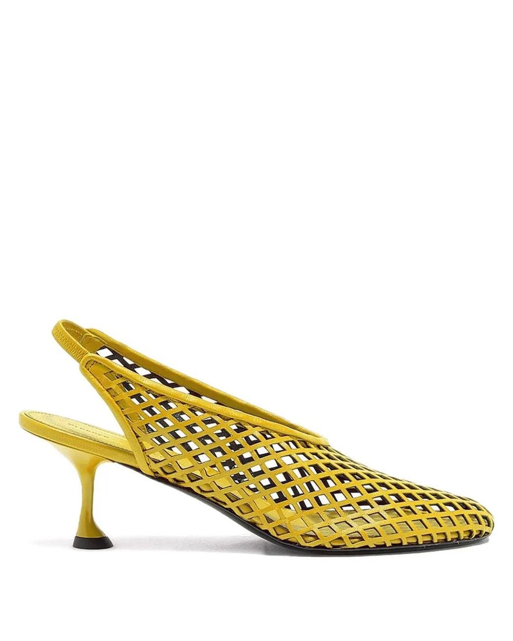 Proenza Schouler Metallic Tee Perforated Slingback Pumps