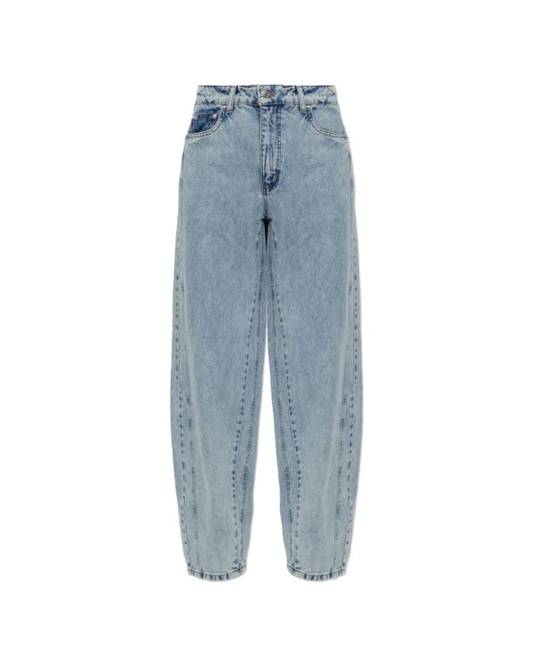 Gestuz Blue Gzmawi Acid-Wash Tapered Jeans