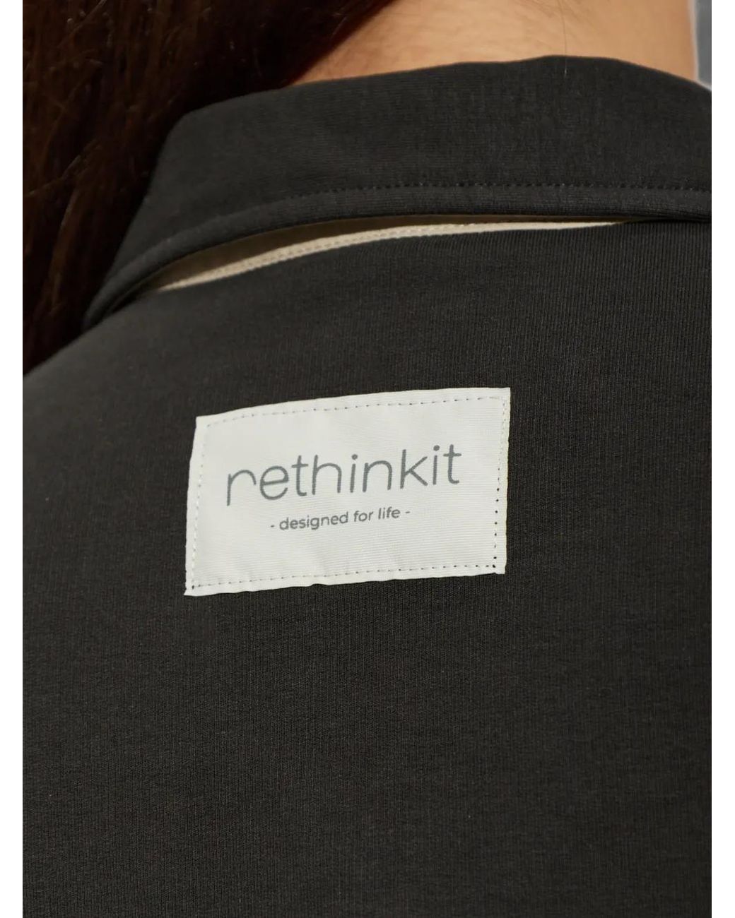 Rethinkit Studios Black Polo Oversize À Patch Logo