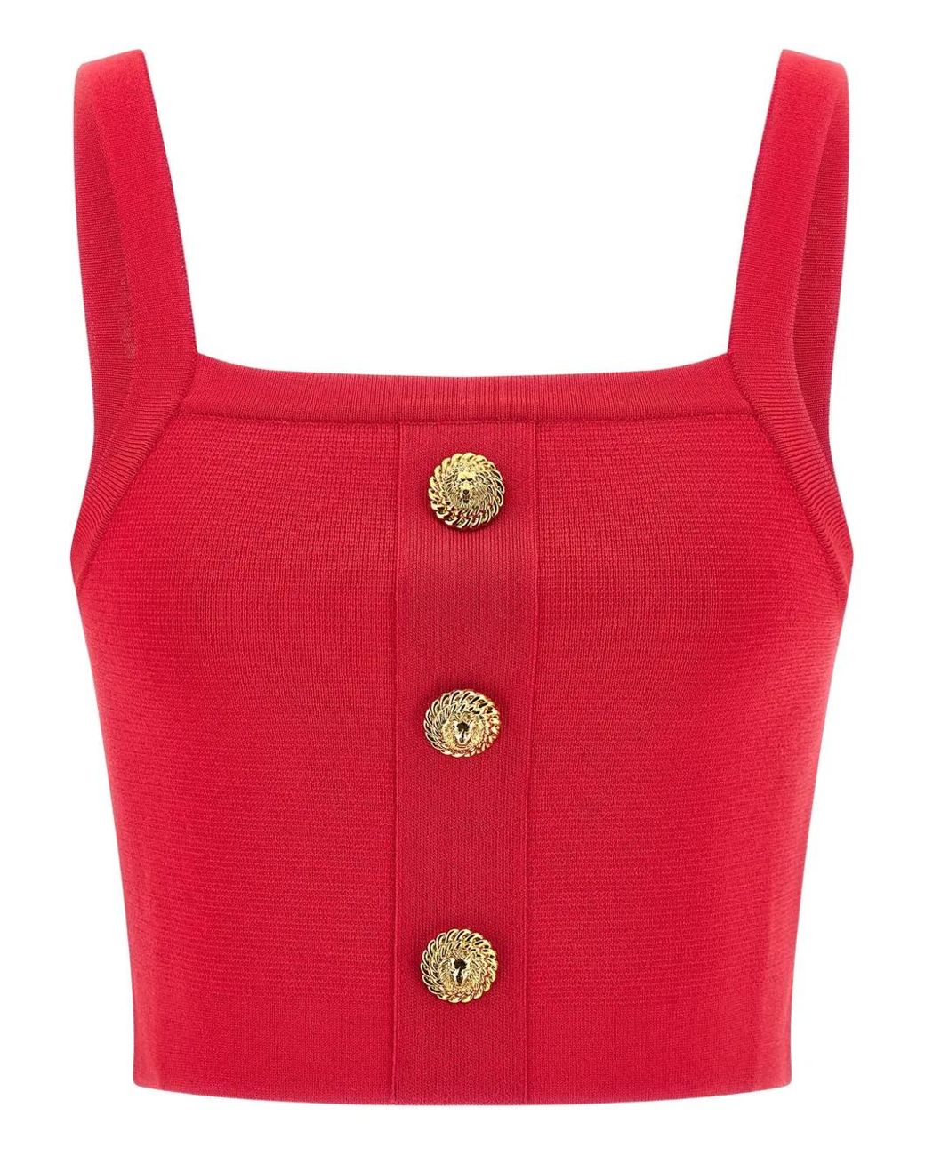 Balmain Top Met Knoop in het Red