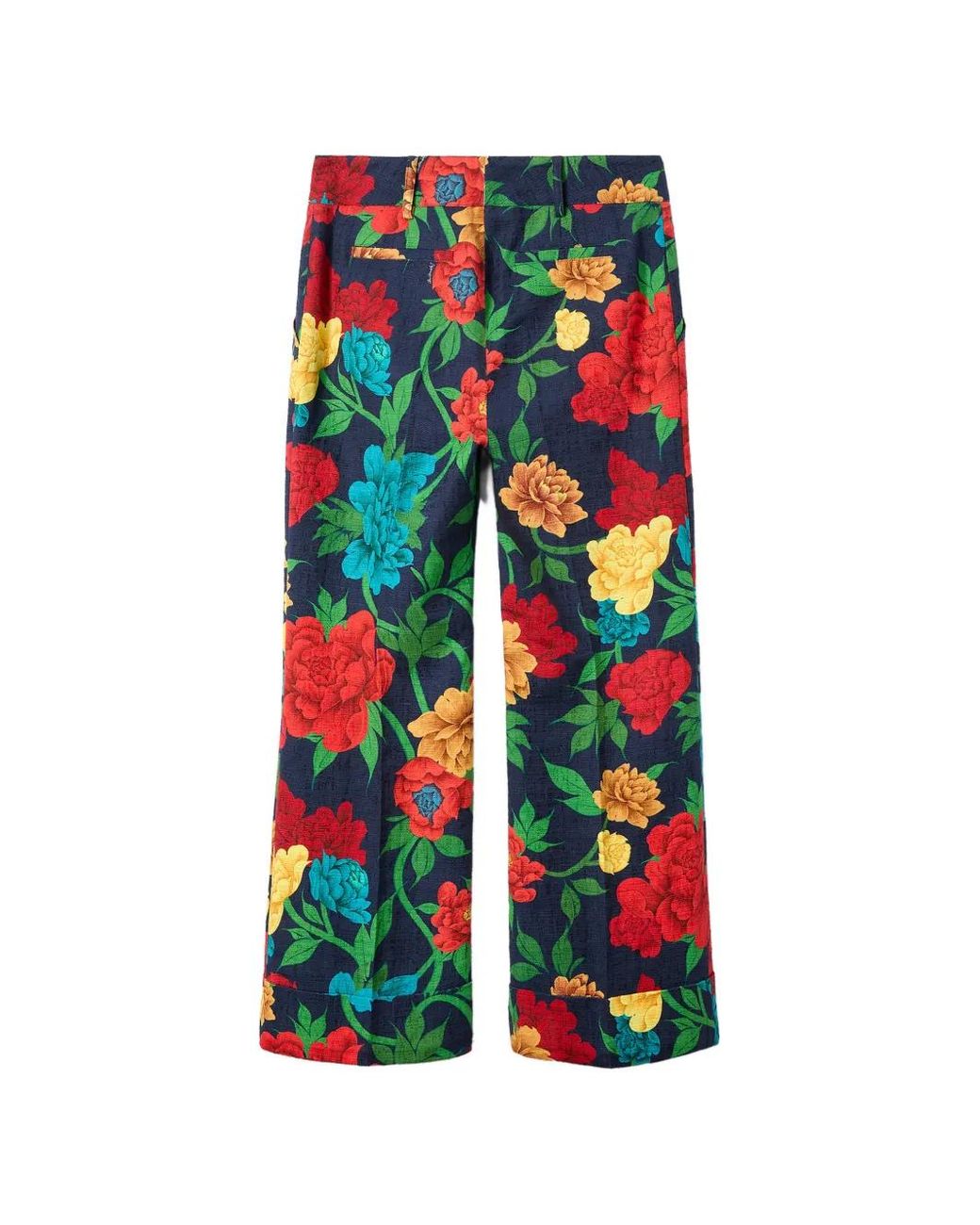 LaDoubleJ White Floral Trousers