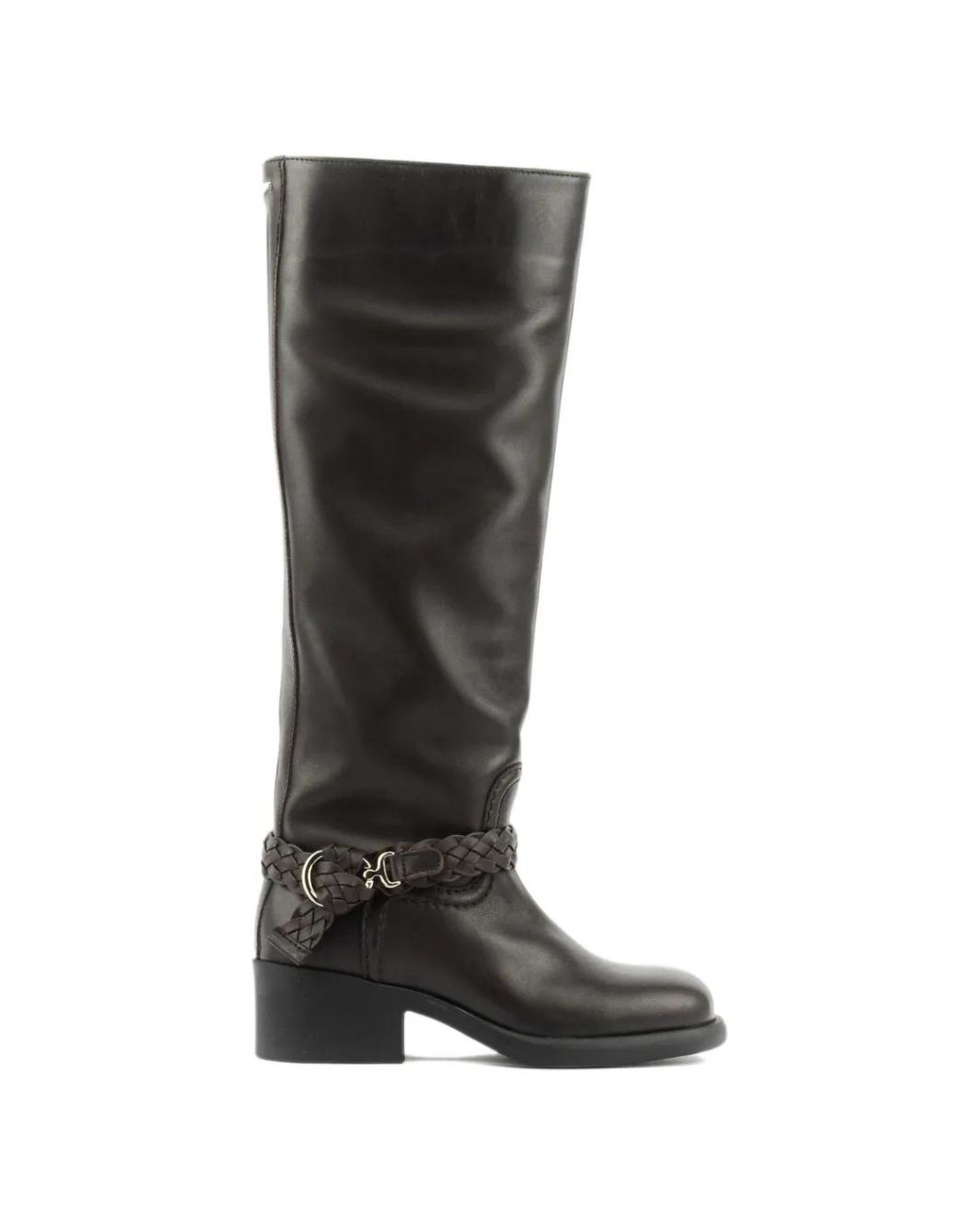 Nubikk Black Lizzy Lynn Braided-Strap Boots