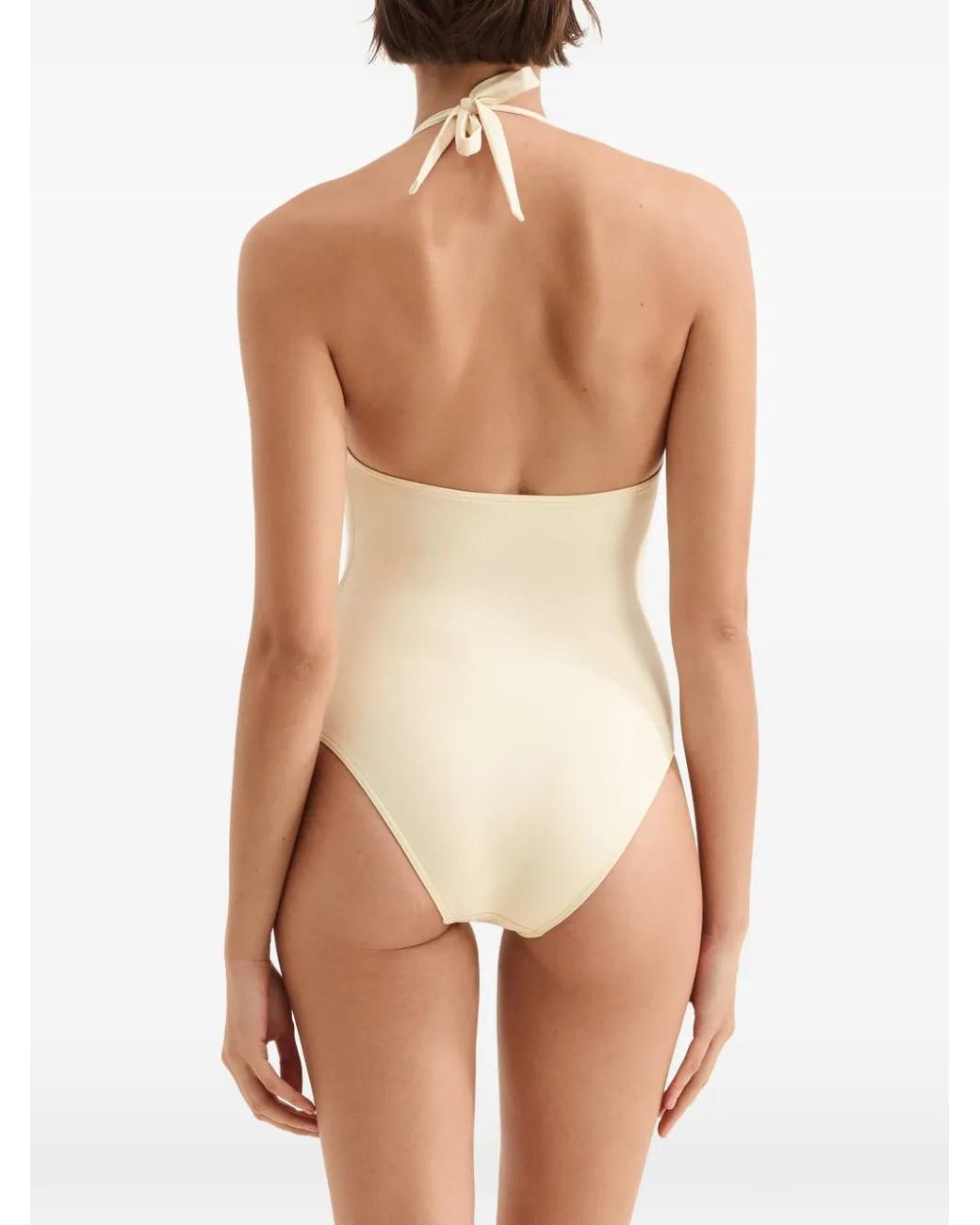 Eres White Harmony Halterneck Swimsuit
