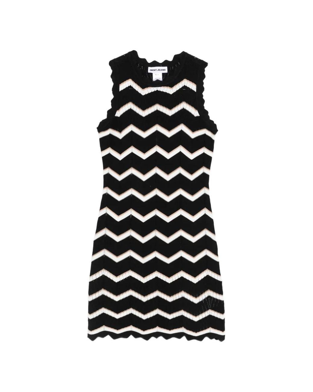 Robe À Motif Zigzag DKNY en coloris White