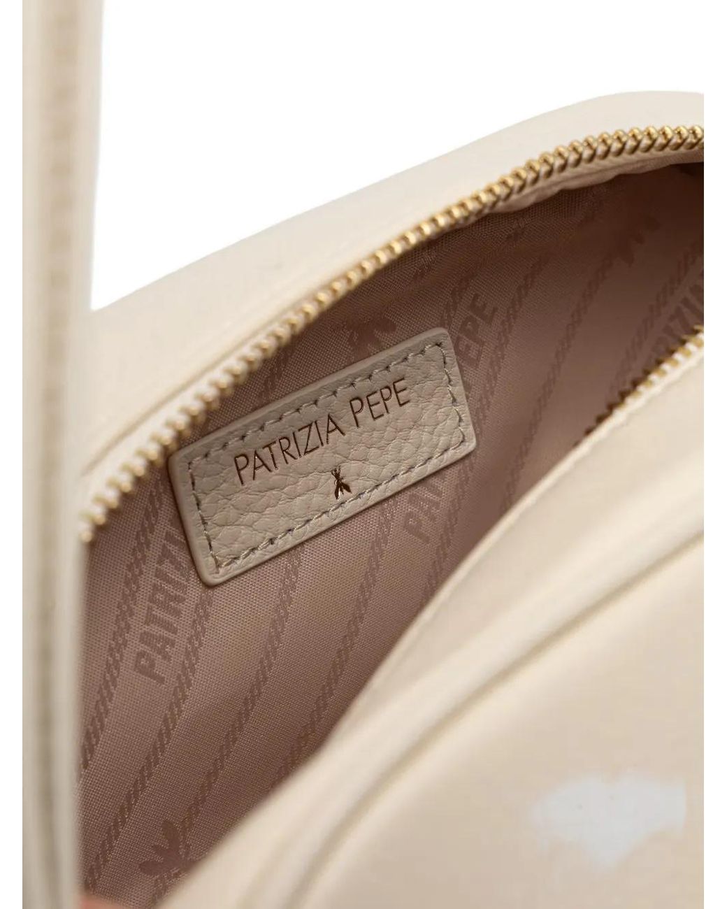 Patrizia Pepe White Grainy Shoulder Bag