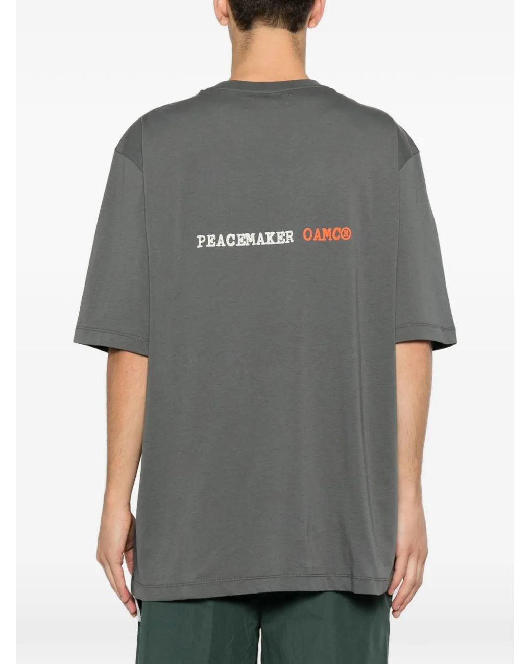 Oamc Peacemaker Gray Slow Down Graphic-Print T-Shirt for men