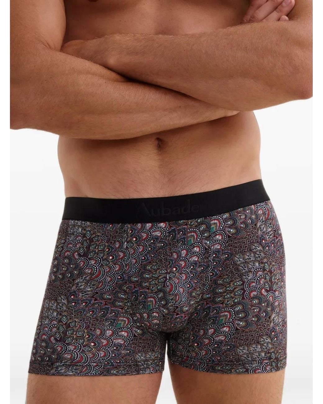 Aubade Blue Patterned-Print Boxer Briefs for men