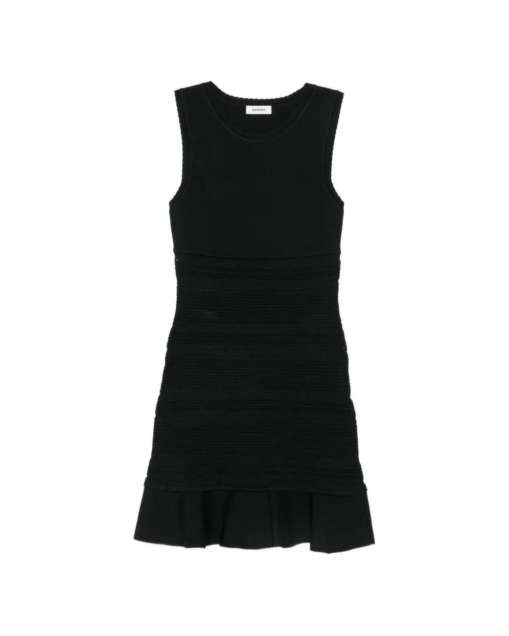 Sandro Black Mini Knit Dress