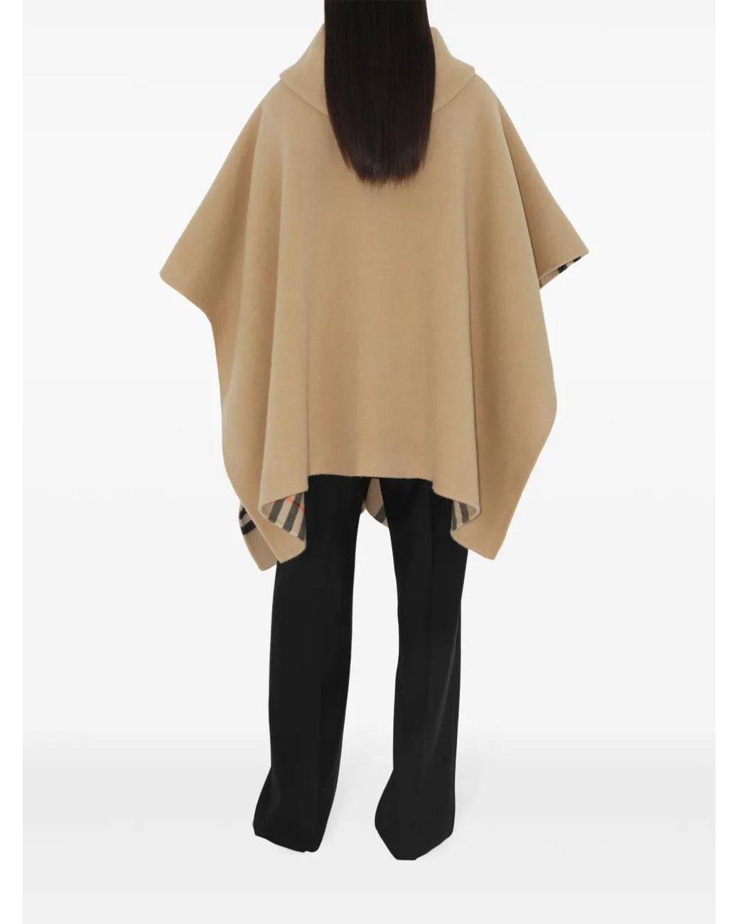 Burberry Natural Check Reversible Hooded Cape