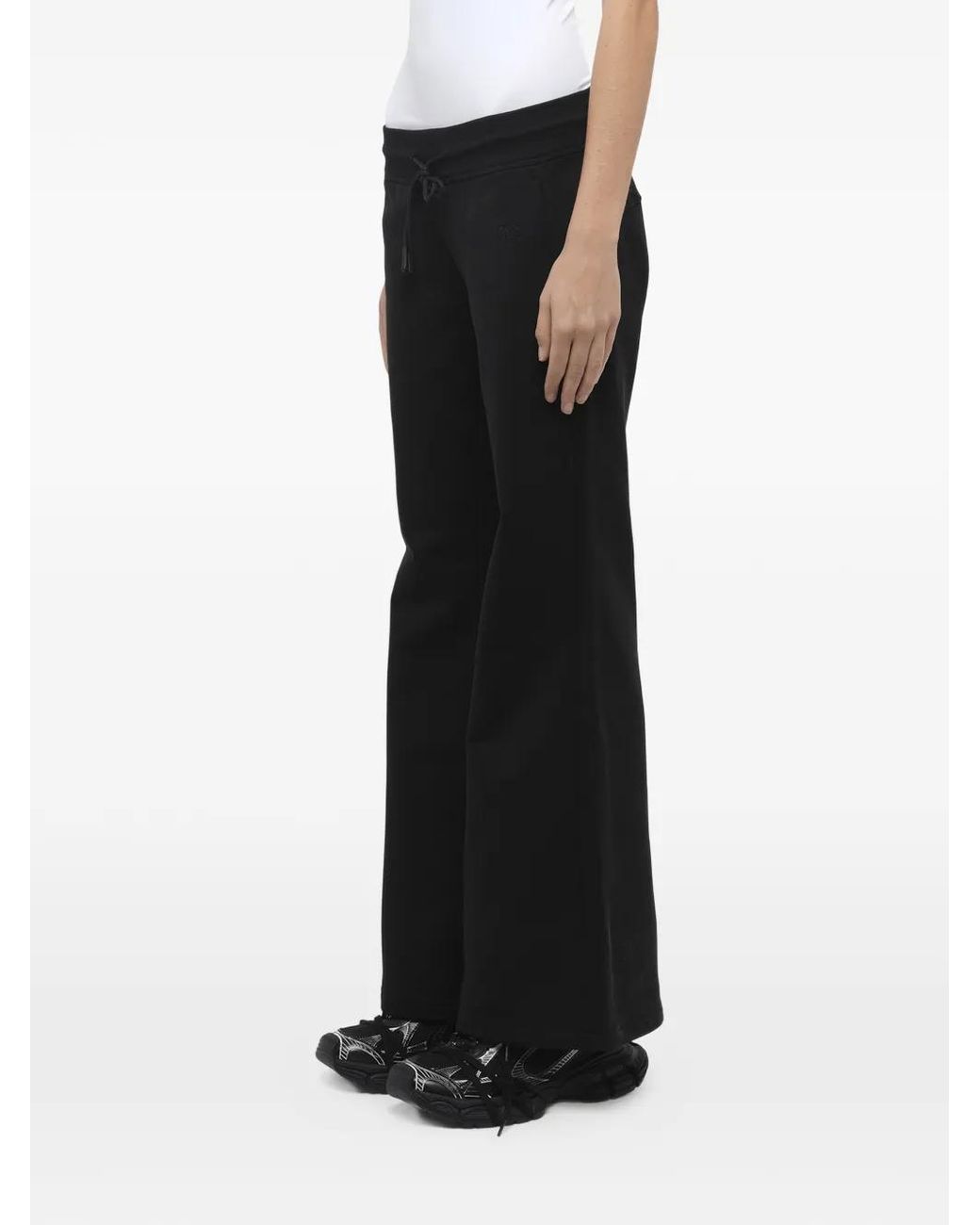Fax Copy Express Black Flared Track Pants