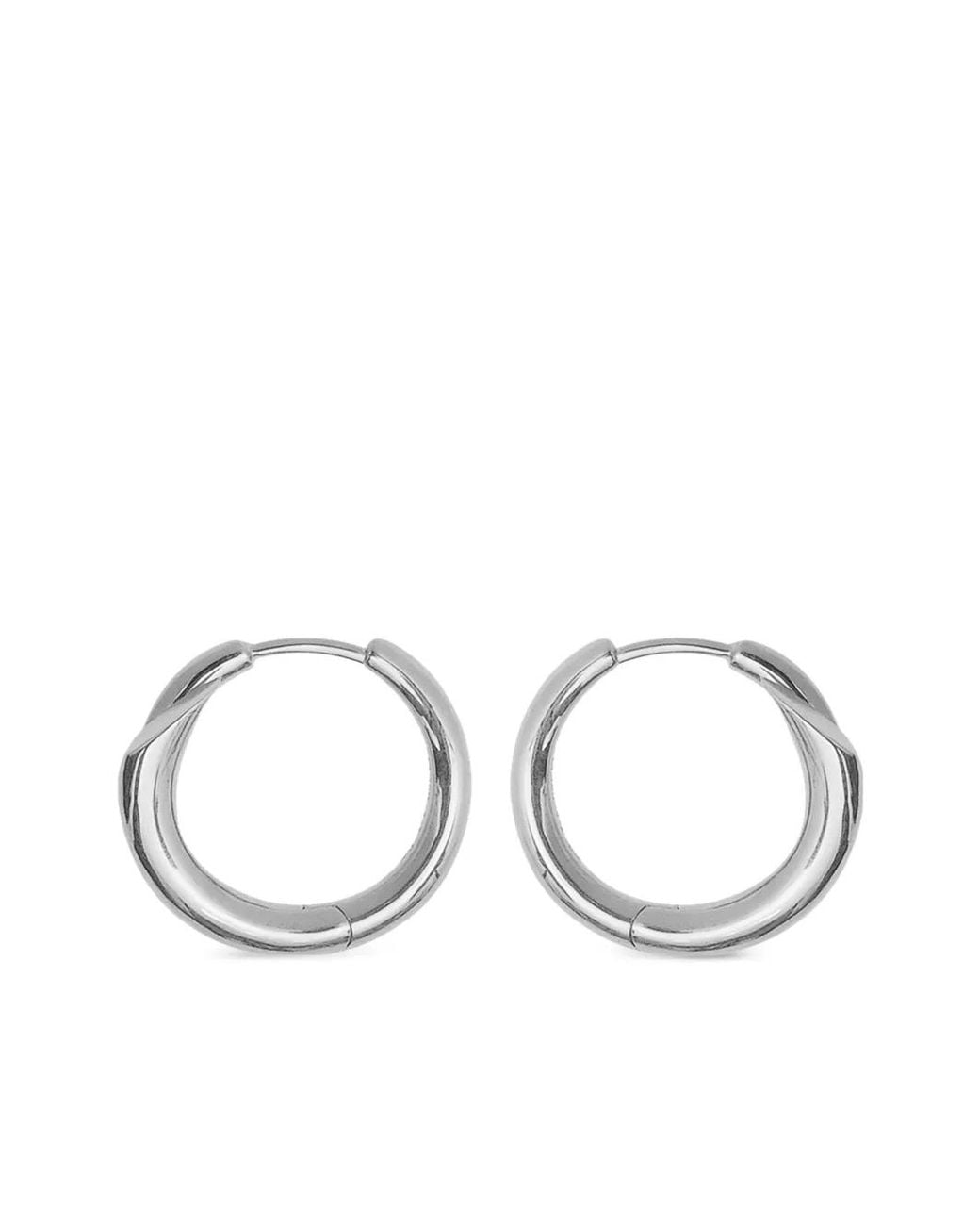 Charlotte Chesnais Metallic Biseau Hoop Earrings