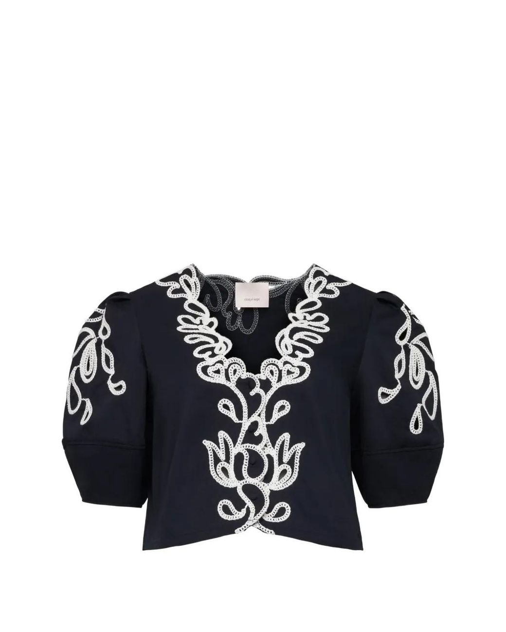 Cinq À Sept Blue Blouse Bellara Paisley Bloom