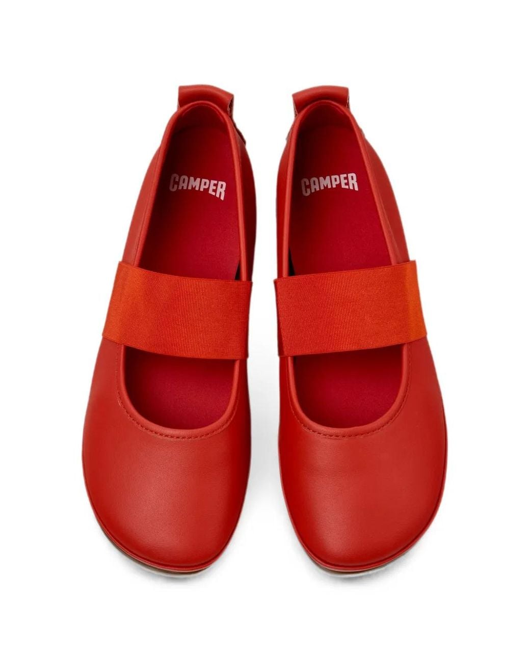 Camper Red Ballerines Right Nina En Cuir