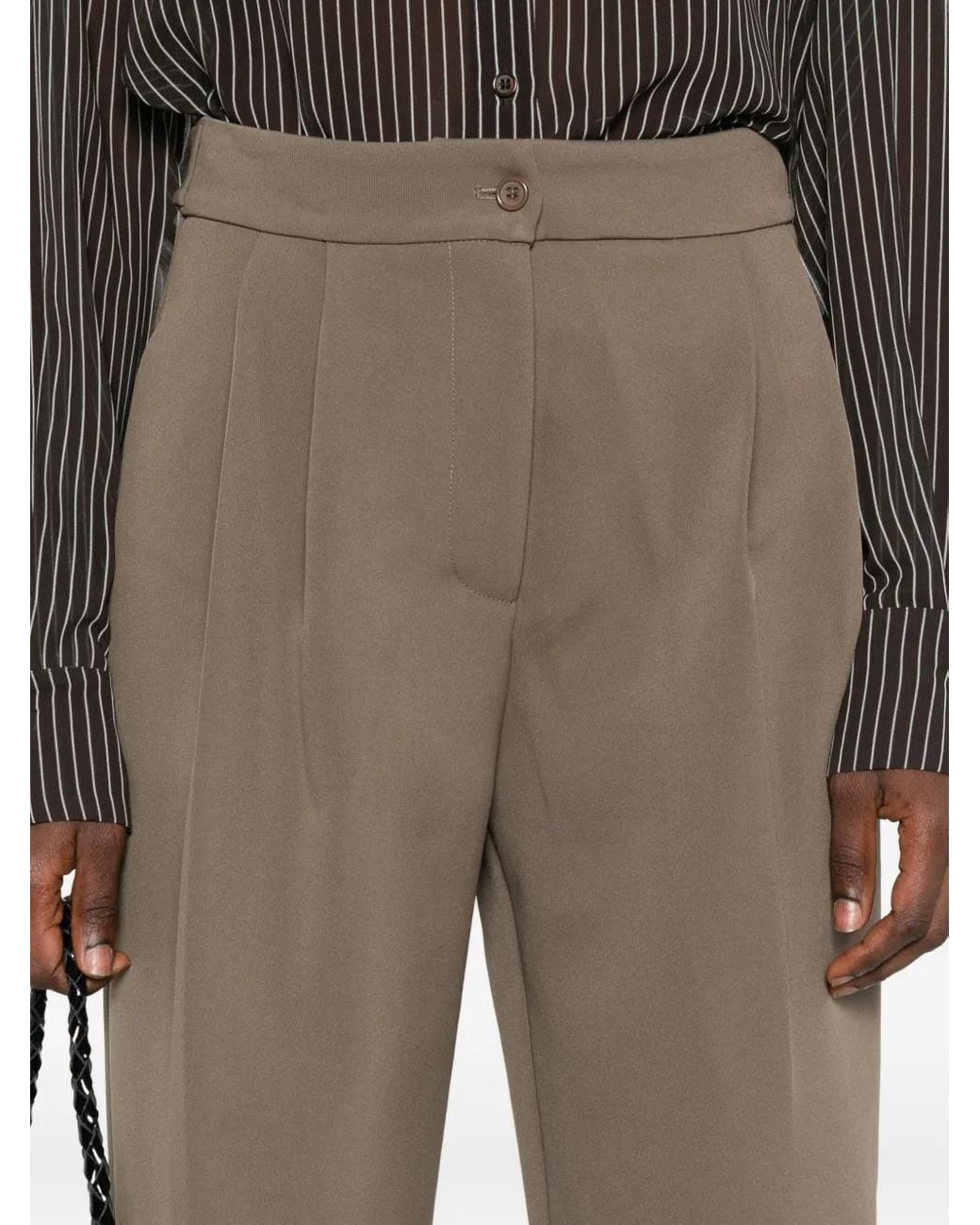 Frankie Shop Gray Doyer Pleated Trousers