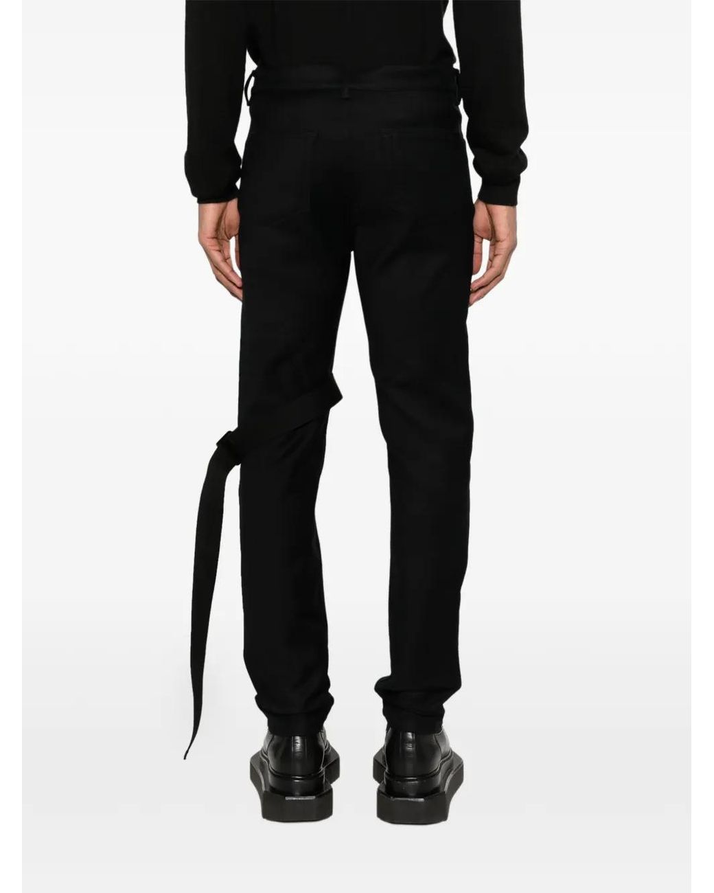 メンズ Rick Owens Blixa ベルテッド ジーンズ Black