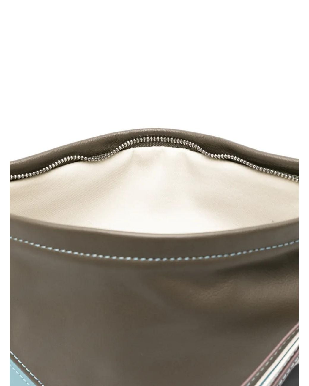 KENZO White Kite Colour-Block Leather Tote Bag