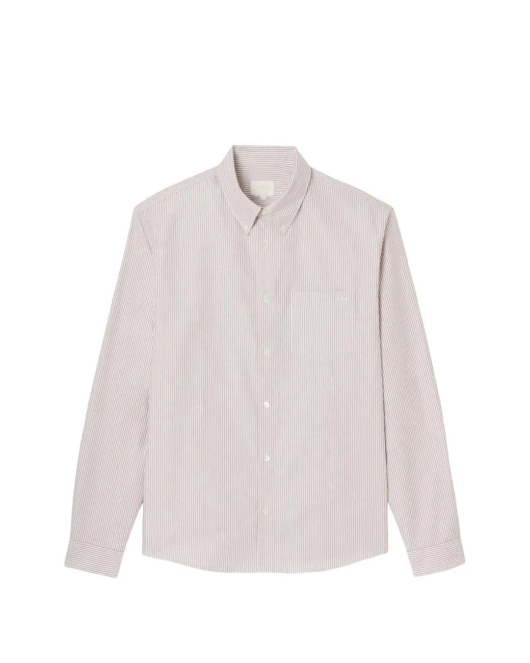 A.P.C. White New Greg Shirt for men