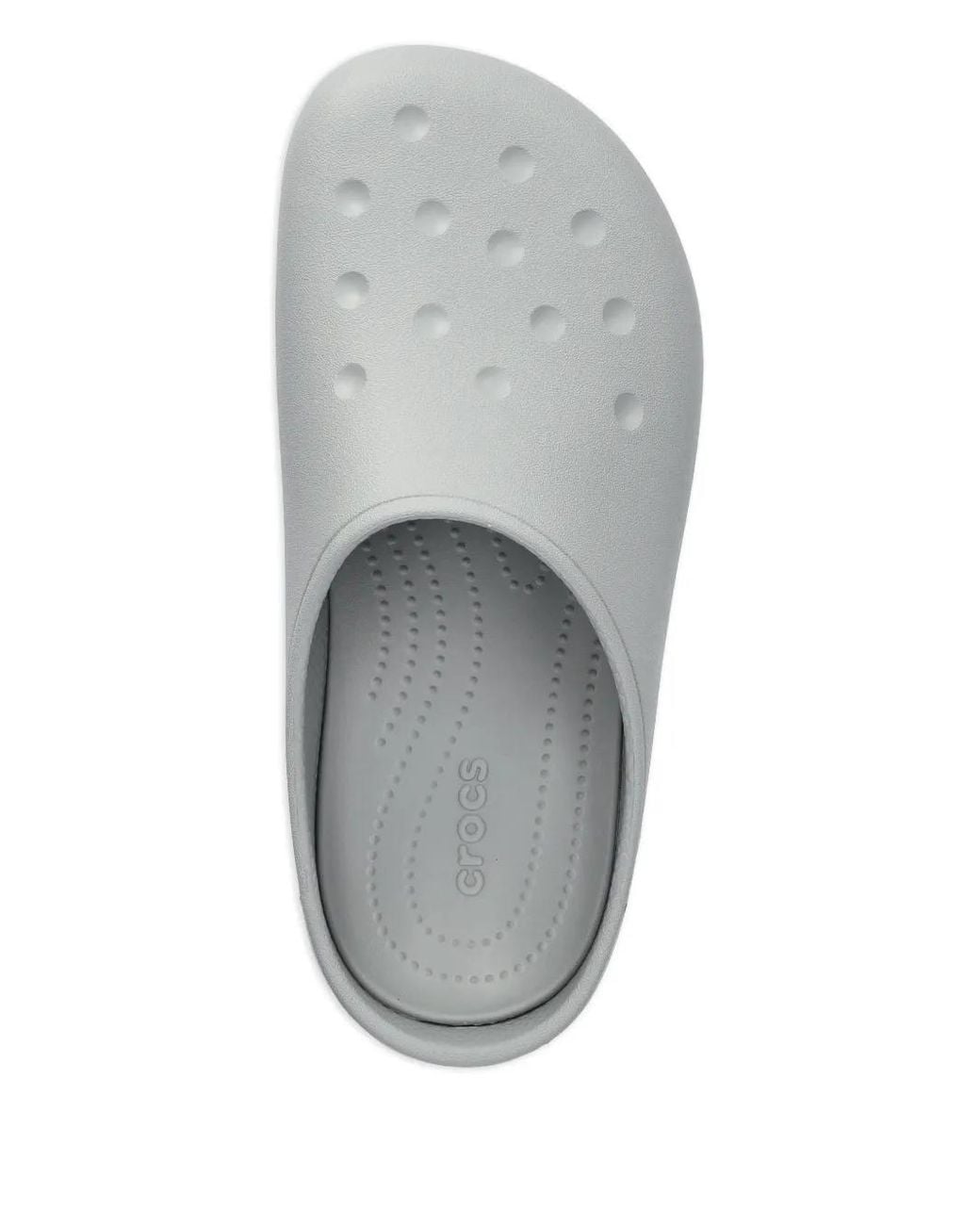 CROCSTM Gray Round-Toe Slides