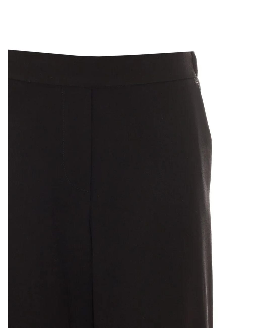 RUE DU BAC Black Elasticated Wide-Leg Trousers