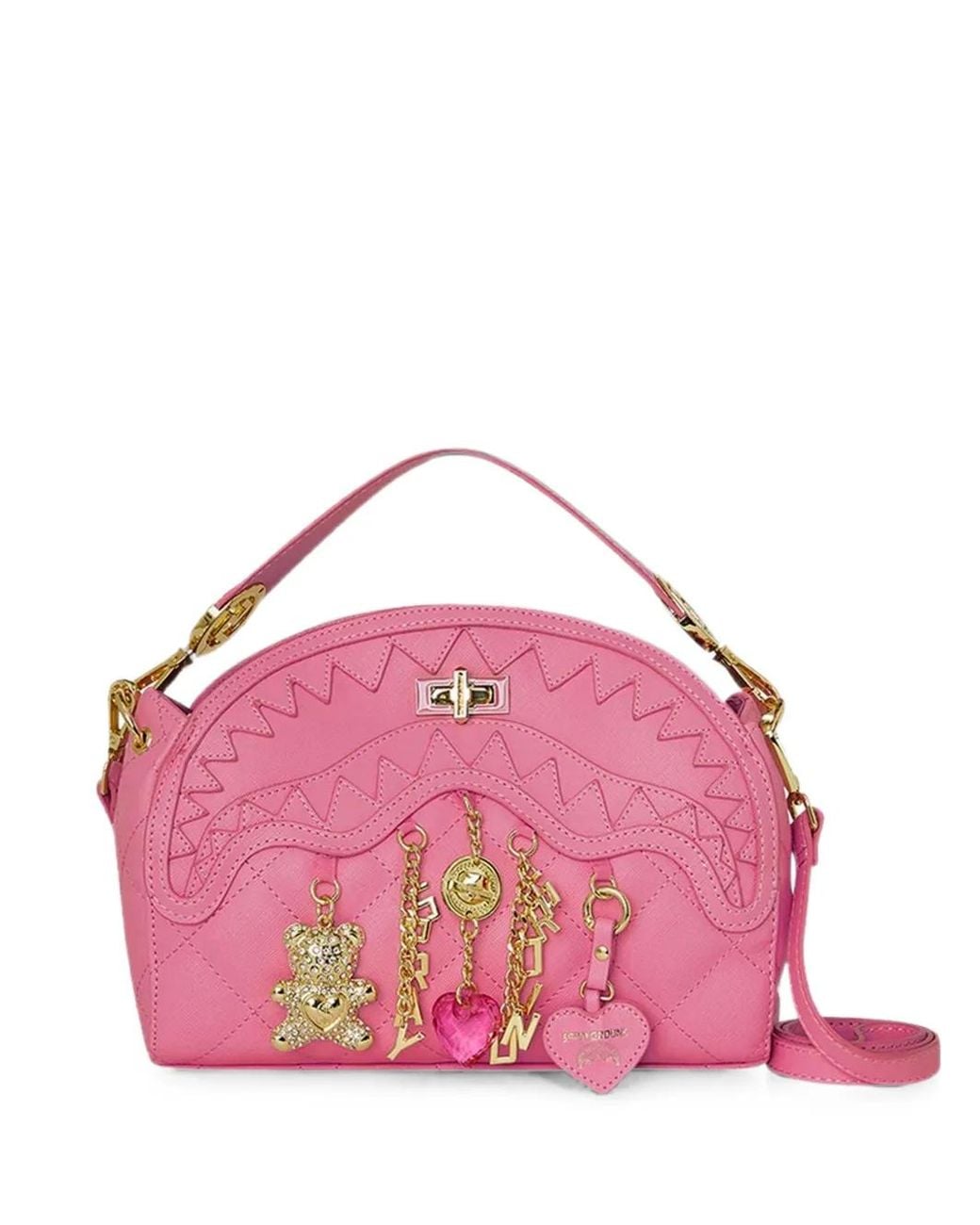 Sprayground Pink Came To Slay Charm-Embellished Shoulder Bag for men