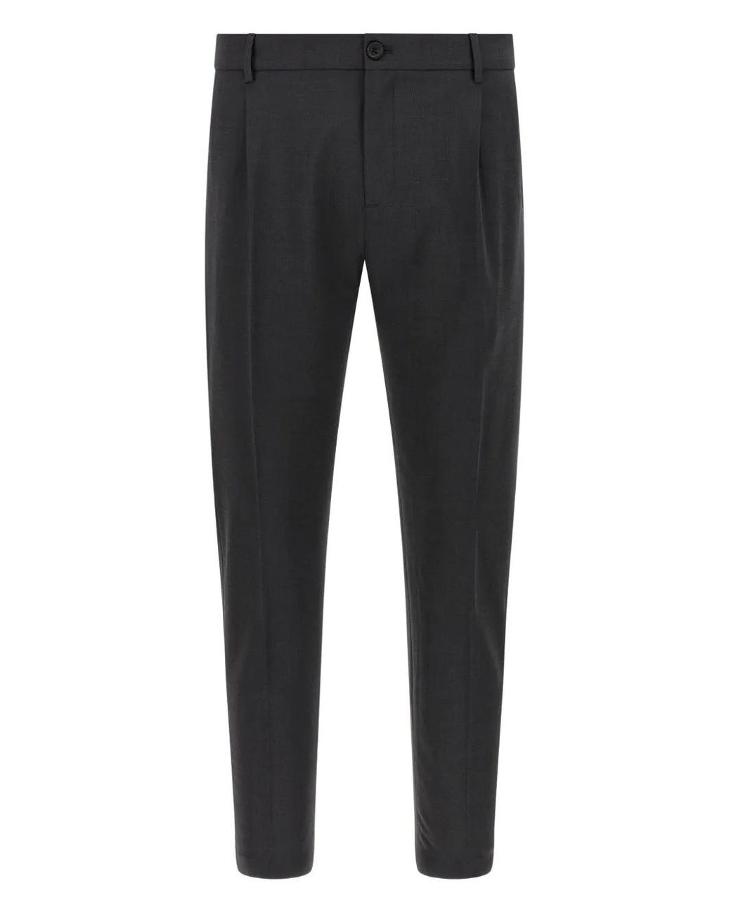 Department 5 Black Pleated-Wool Trousers for men