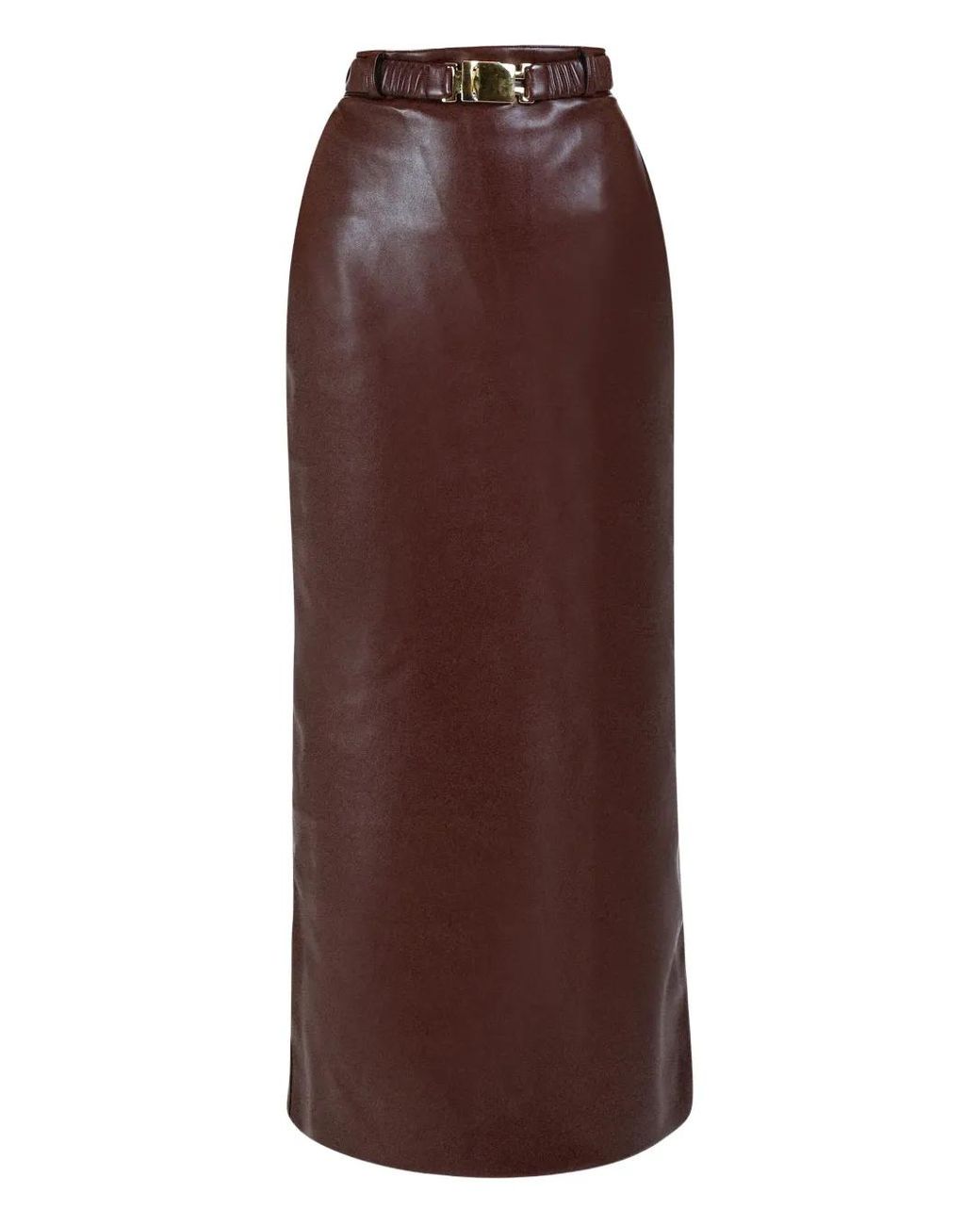 ROWEN ROSE Brown Belted Skirt