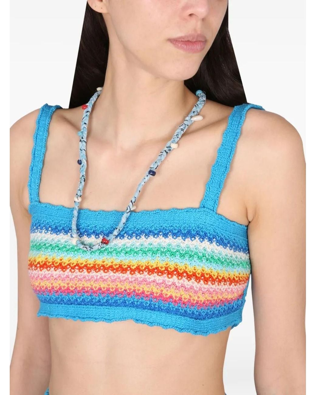 Top A Righe Corta di Alanui in Blue