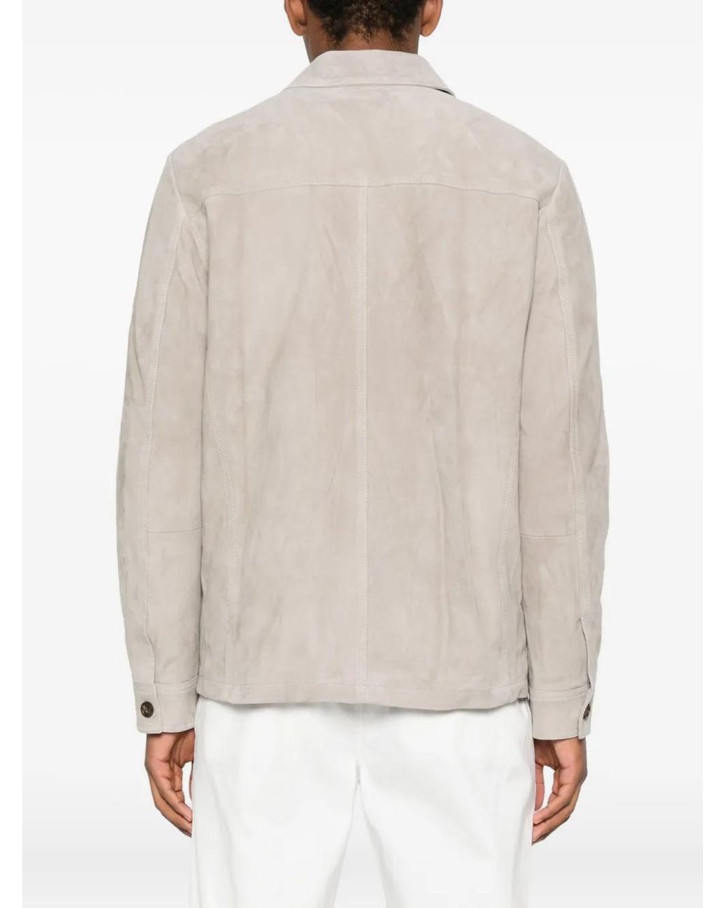 Eleventy Natural Button-Fastening Patch-Pocket Jacket for men