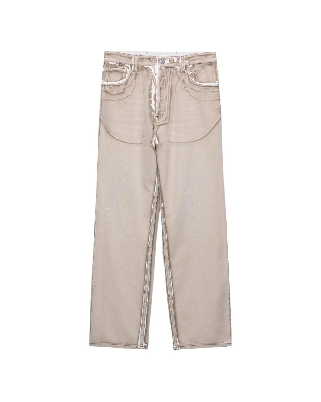 Prada Gray Bull Denim Five-Pocket Jeans for men