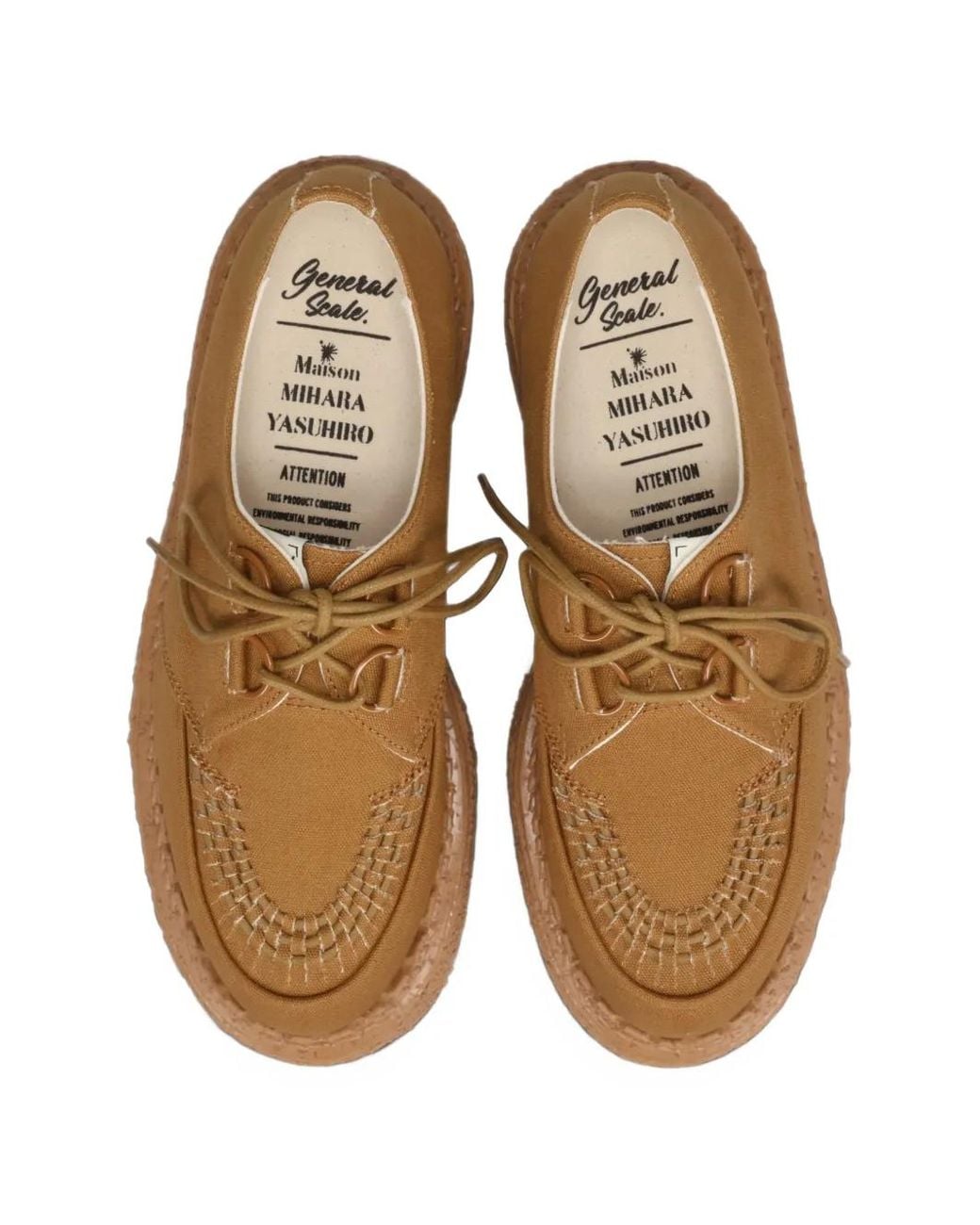 Maison Mihara Yasuhiro Brown David Woven-Detail Sneakers for men