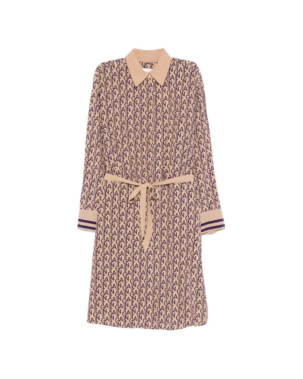 Gant White Monogram Belted Midi Dress