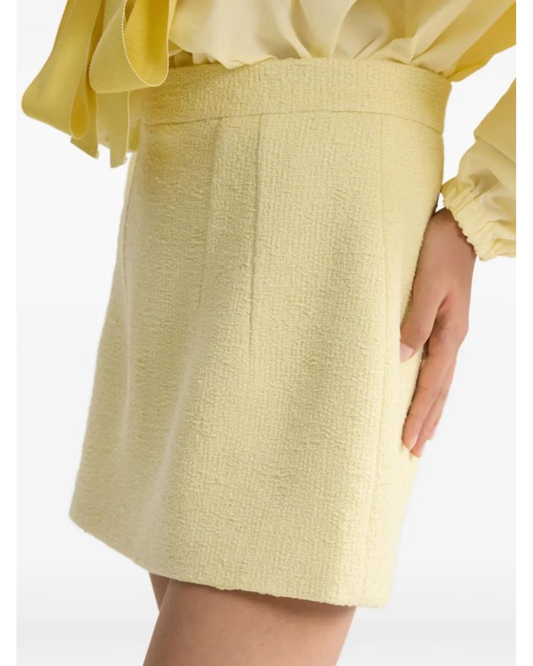 Patou Natural Cotton Blend Skirt
