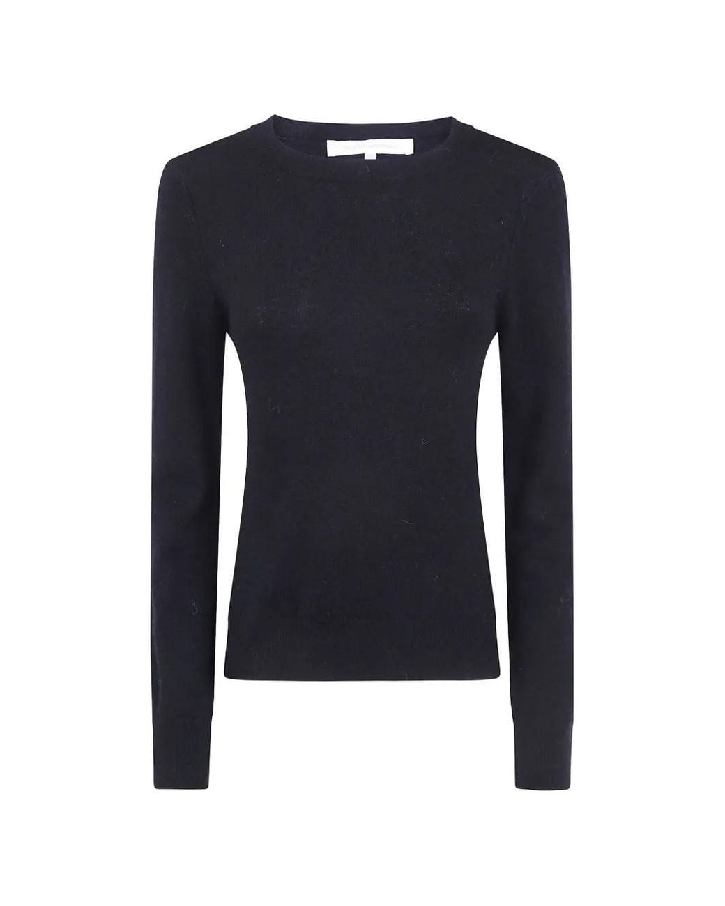 ABSOLUT CASHMERE Blue Long-Sleeve Fine-Knit Sweater