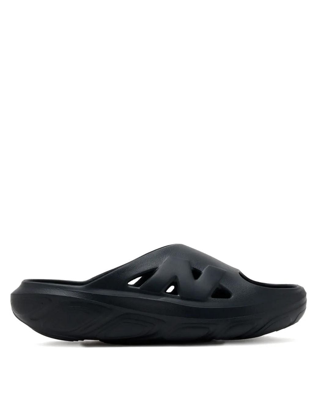 New Balance Black Rcvry Cut-Out Slides