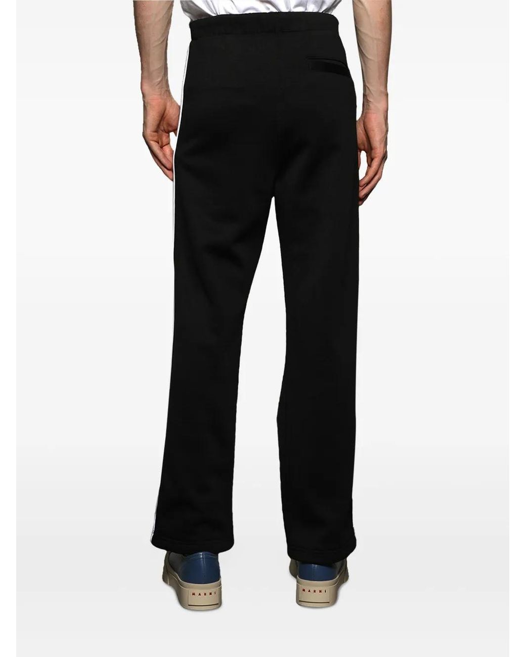 Marni Black Side-Stripe Track Pants for men