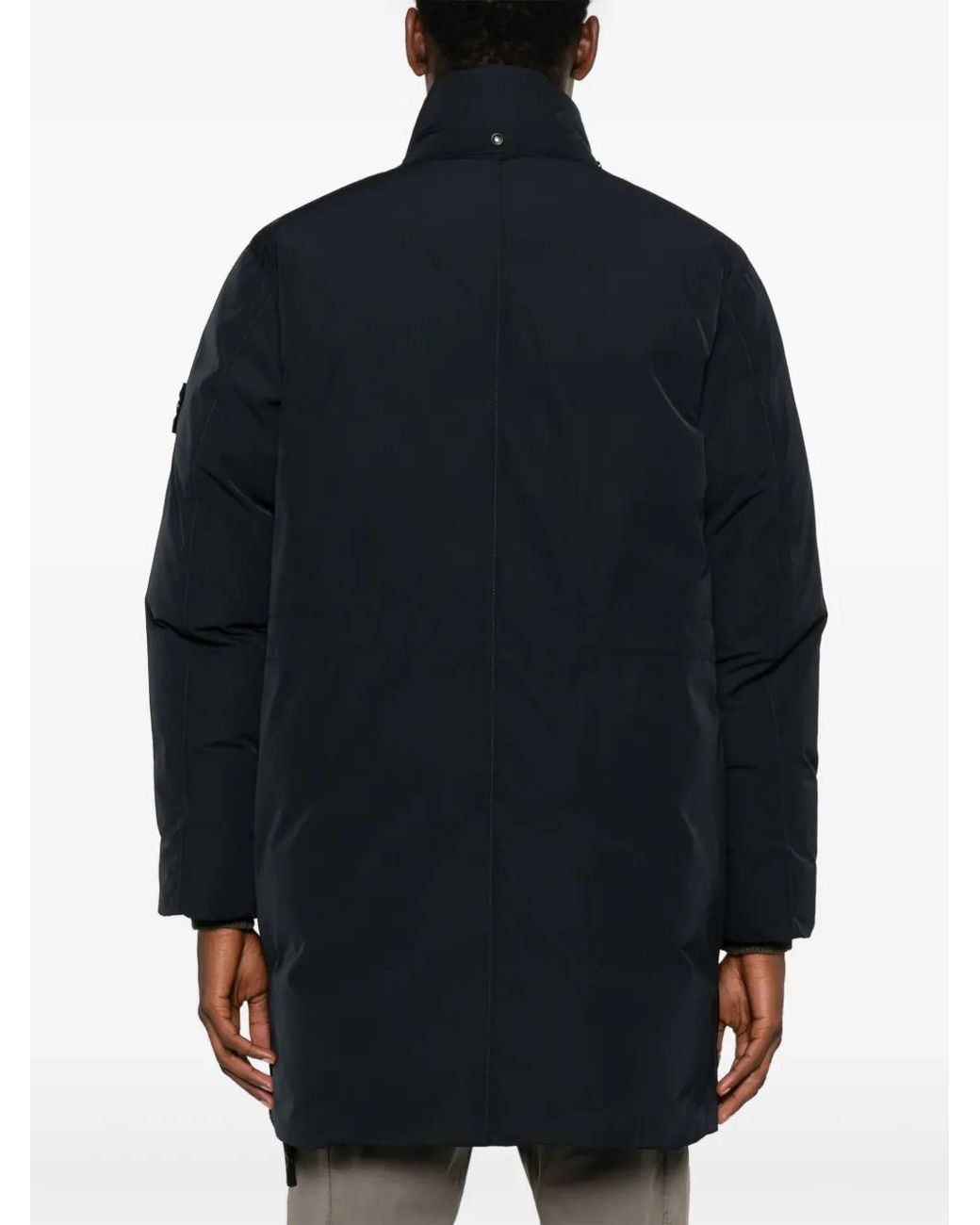 Stone Island Blue Compass-Badge Hooded Jacket for men