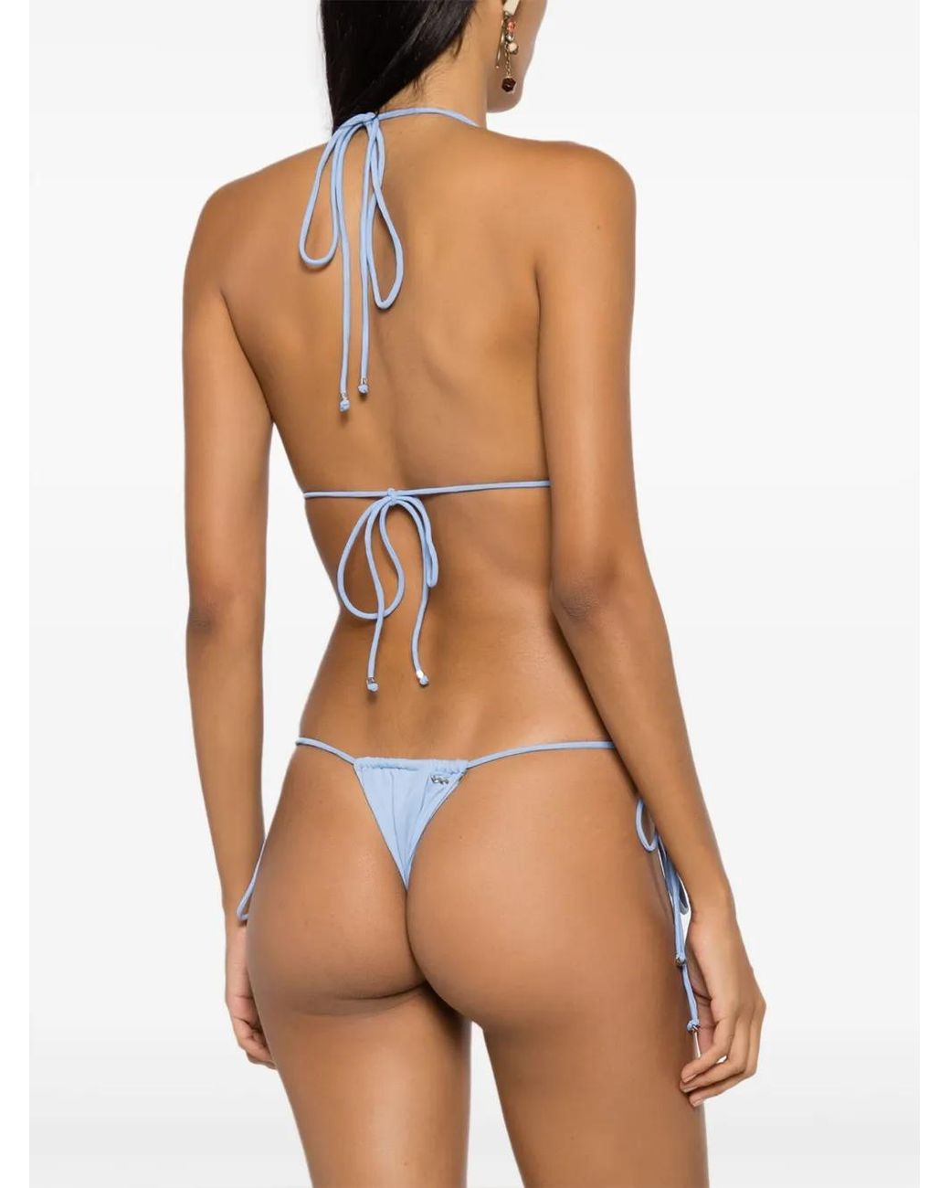 Amir Slama Blue Halterneck Triangle Bikini