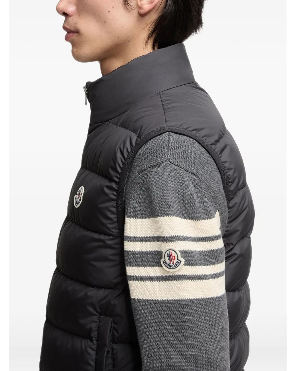Moncler Bodywarmer Met Logopatch in het Black voor heren