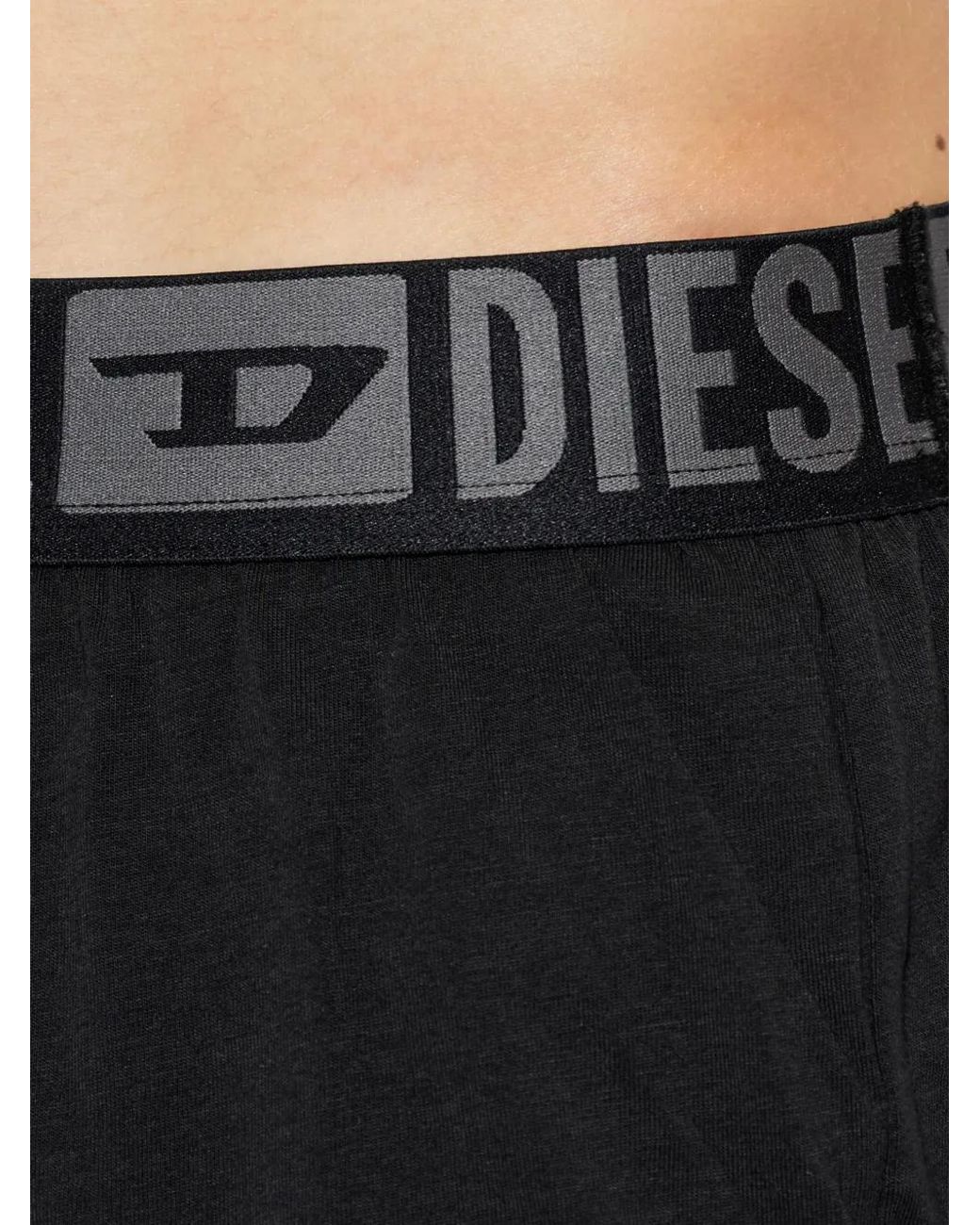 DIESEL Gray Starkie-D-Core Two Pack Logo-Waistband Boxer Shorts for men