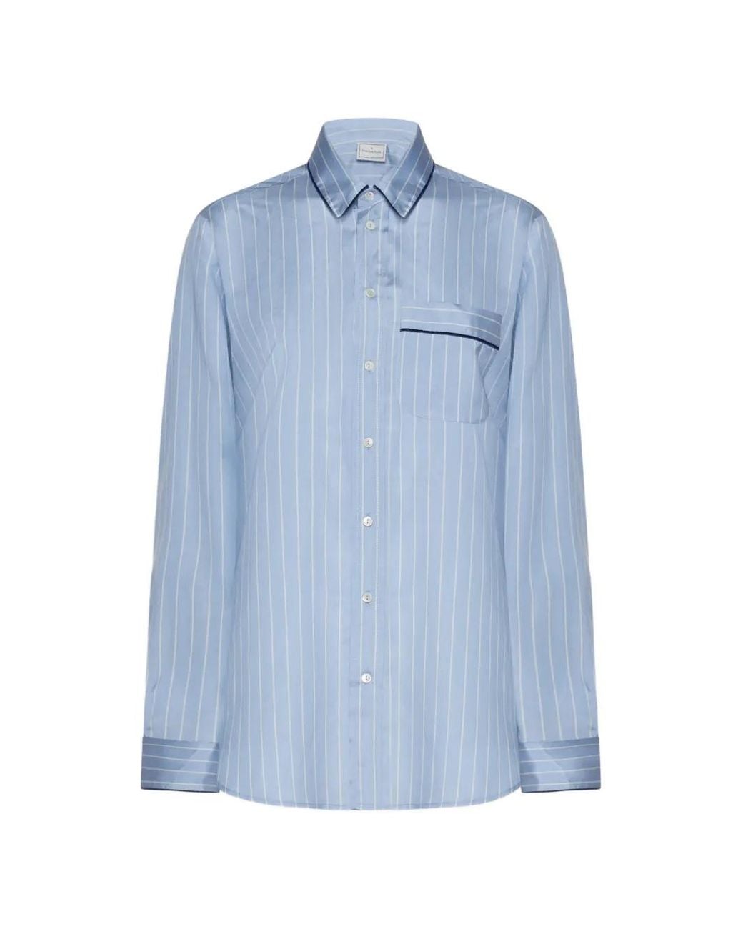 Pierre Louis Mascia Blue Pop3 Silk Shirt