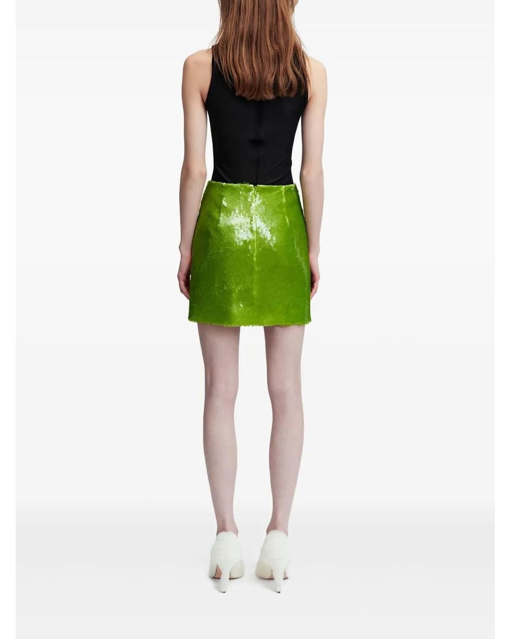 16Arlington Green Este Sequin-Design Mini Skirt