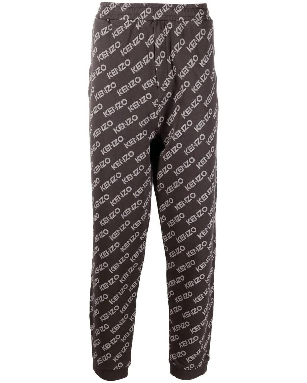 KENZO Gray Monogram Sweat Pants for men