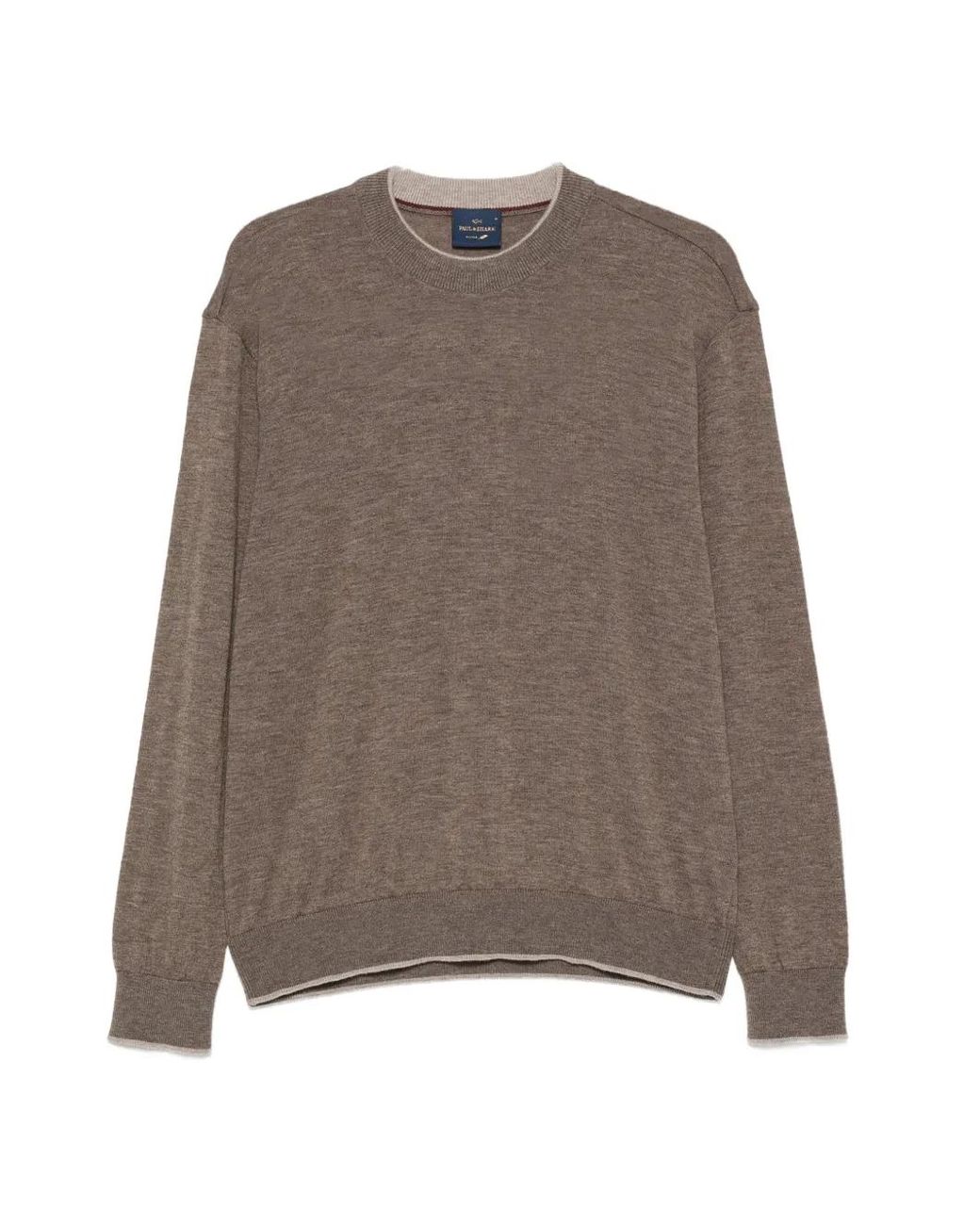 Paul & Shark Brown Long-Sleeve Crew Neck Sweater for men