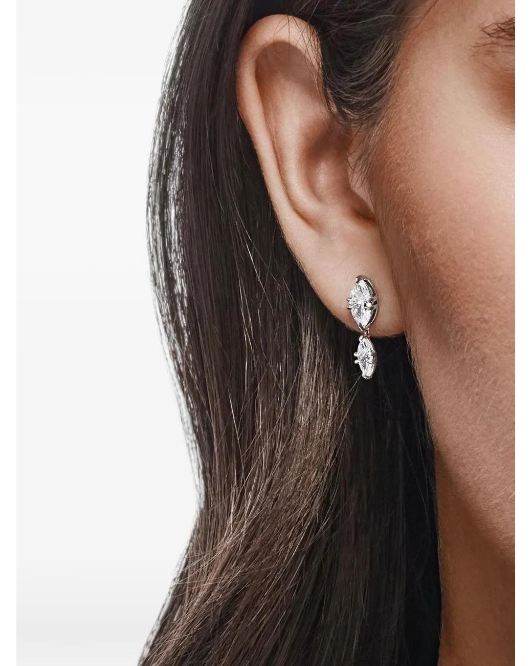 Jewels Aficionado White Celestia Diamond Drop Earrings