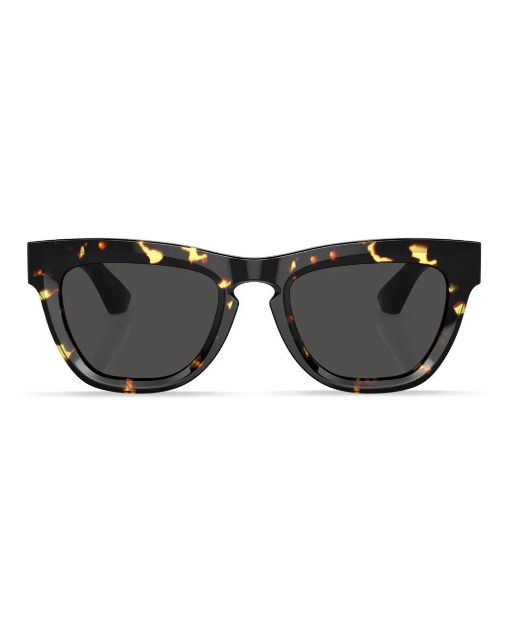 Burberry Black Tortoiseshell-Effect Square-Frame Sunglasses