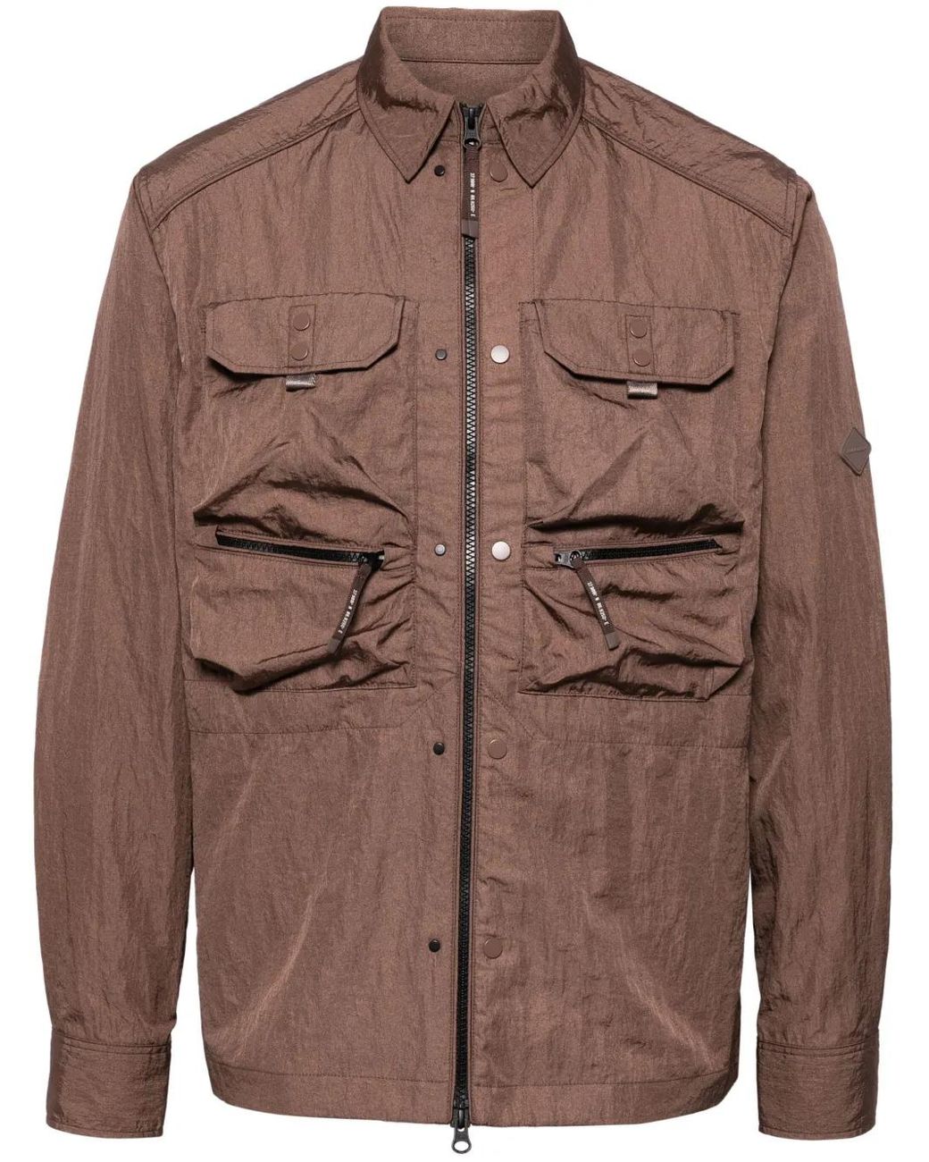 Spoonyard Brown Crinkled Shirt Jacket
