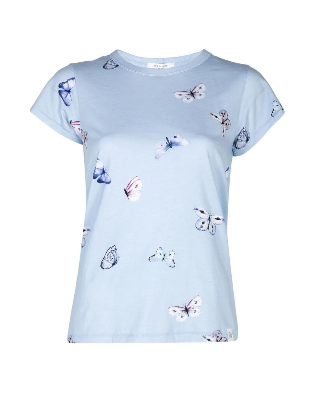 Rag & Bone Blue T-Shirt À Imprimé Graphique