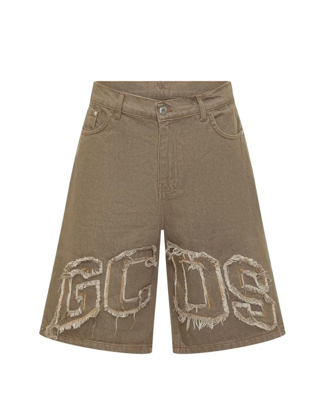 Gcds White Logo Shorts for men